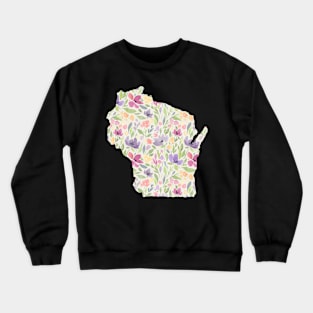 Wisconsin Silhouette Florals Crewneck Sweatshirt